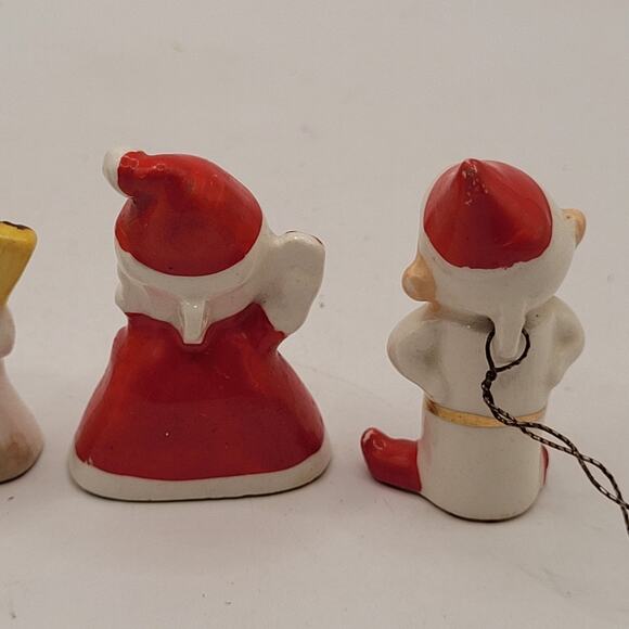 Vintage Holt Howard Porcelain Christmas Miniatures Figurines Set of 4 1958 READ - Picture 7 of 11